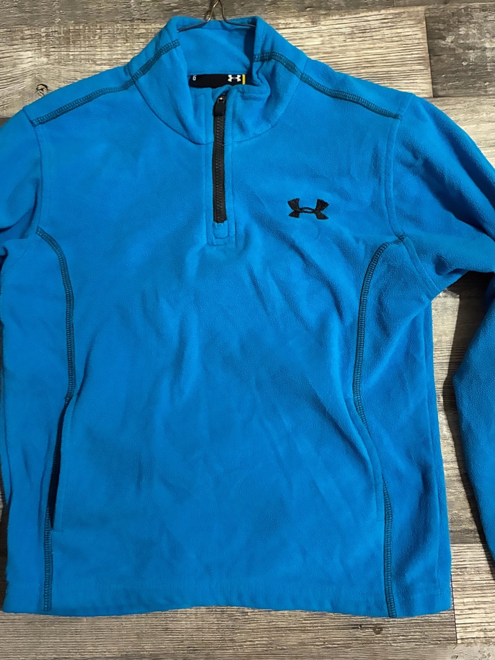 Under Armour boy’s Bright Blue Quarter-Zip Performance Pullover